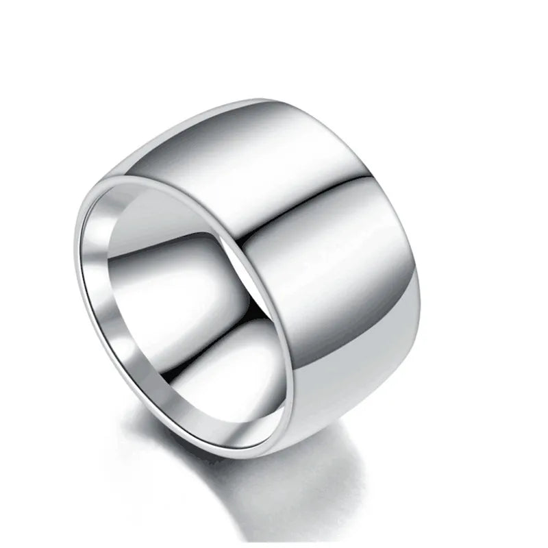 Silver Wide Stainless Steel Ring