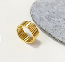 Stainless Steel Simple Style Ring