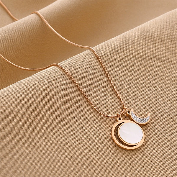 Stainless Steel Necklace Rose Gold Style 8832