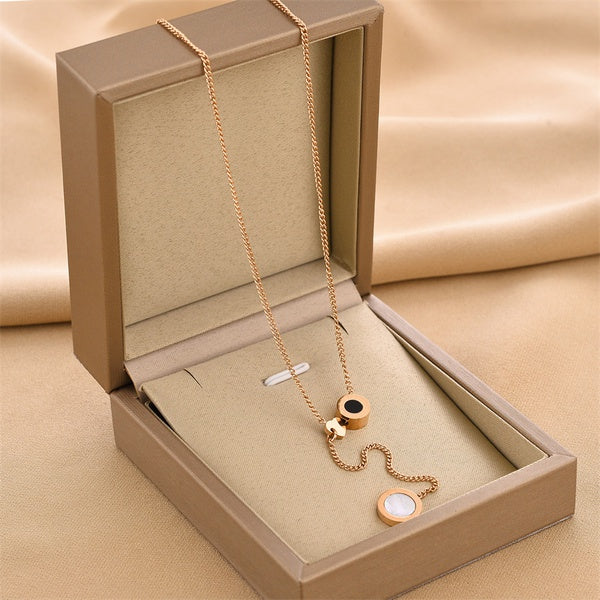 Fashion Rose Gold Necklace Stainless Steel