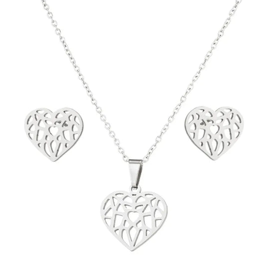 Stainless Steel Heart Set