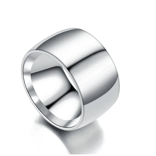 Silver Wide Stainless Steel Ring