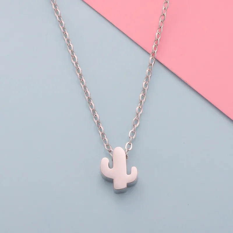 Stainless Steel Cactus Necklace