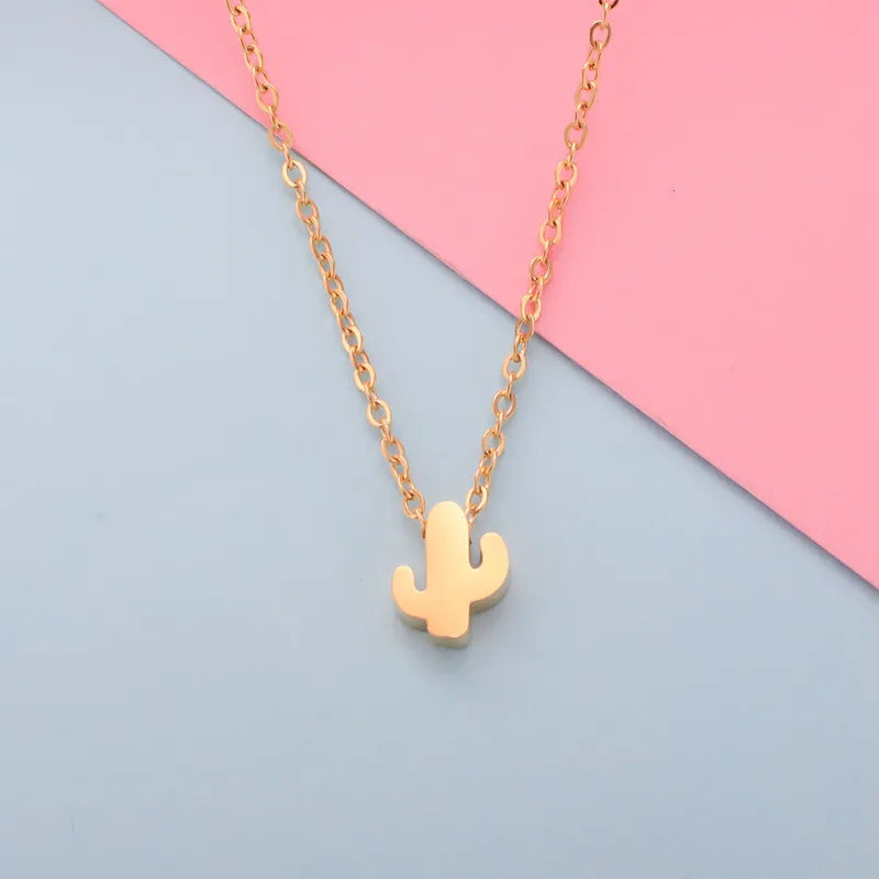 Stainless Steel Cactus Necklace