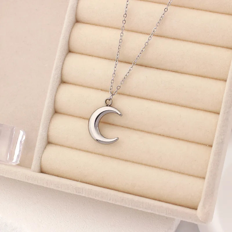 Stainless Steel Moon Necklace