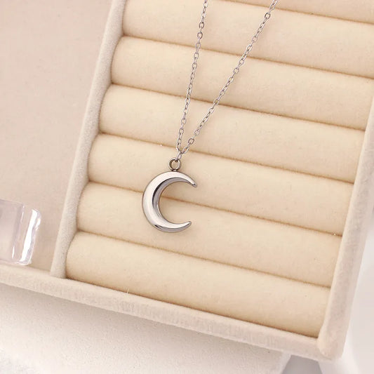 Stainless Steel Moon Necklace