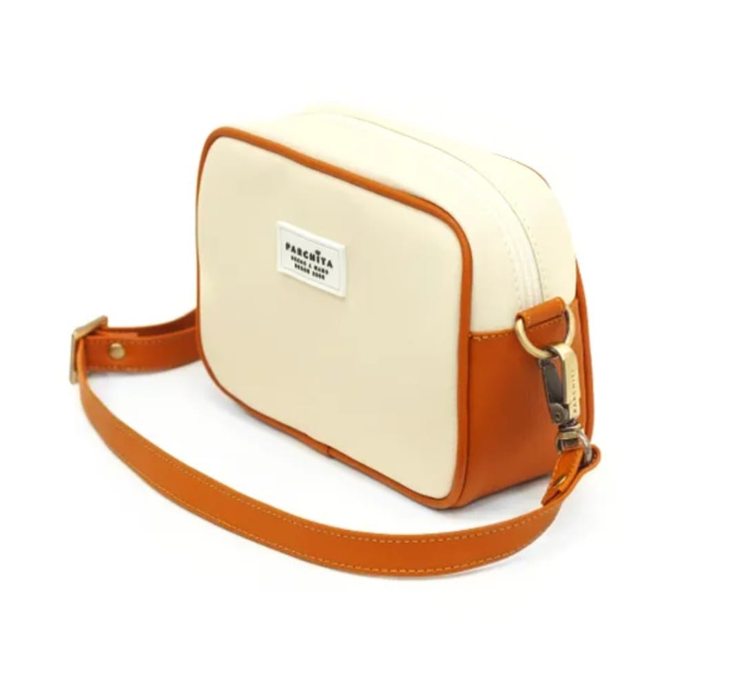 Bandolera Mika Beige x Durazno