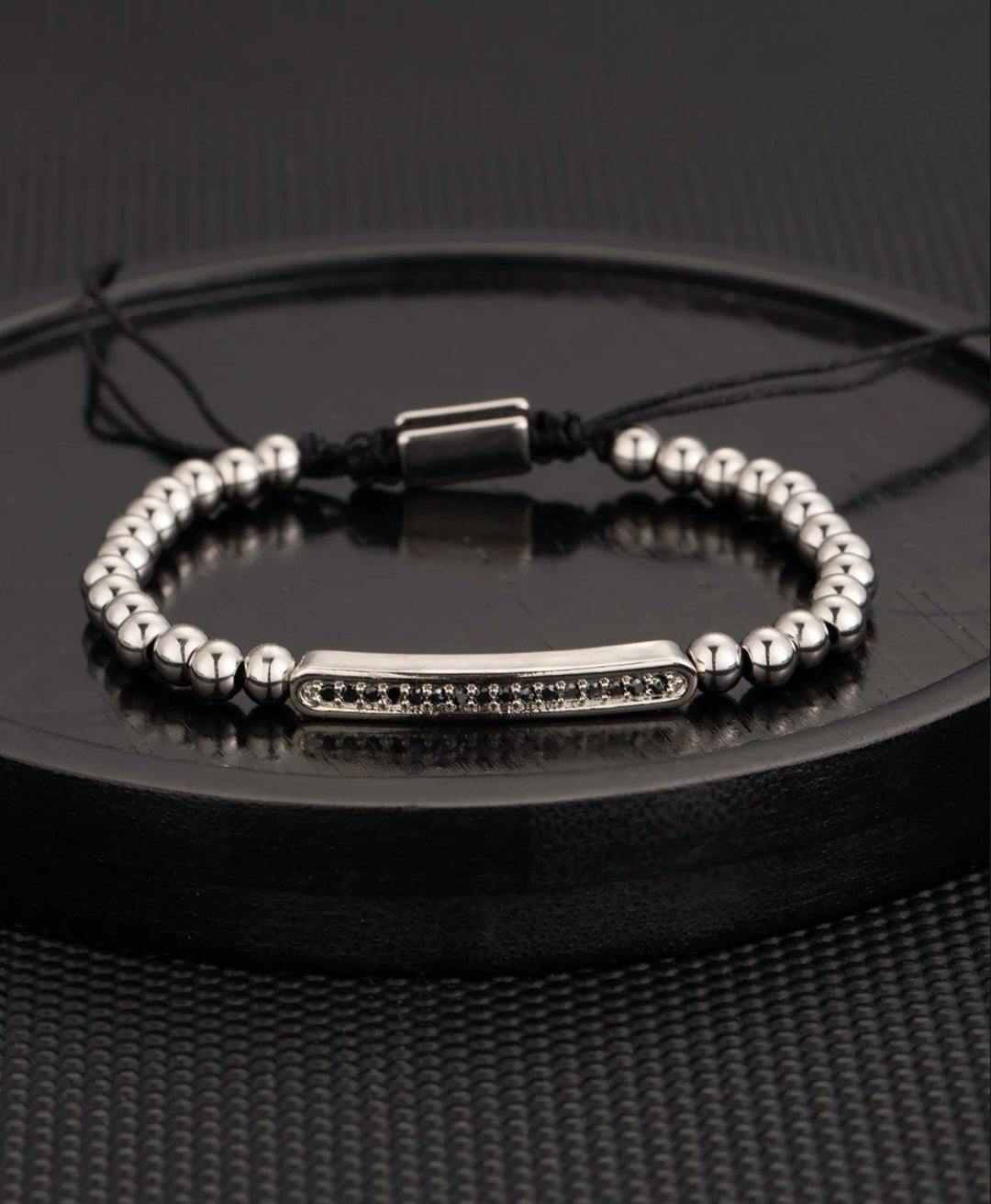 Stainless steel mens long bracelet
