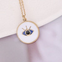 Eye Pattern Oil Drop Stainless Steel Necklace