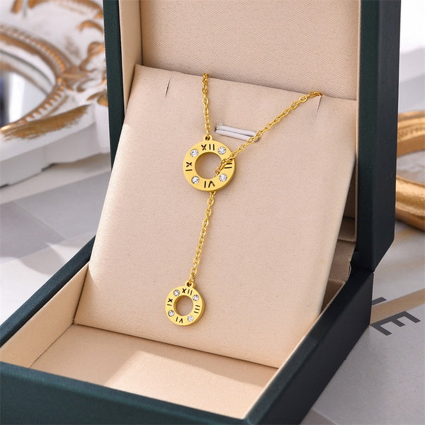Stainless Steel Necklace Gold Style 8833