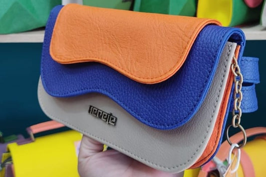 Mia Orange, Beige & Blue