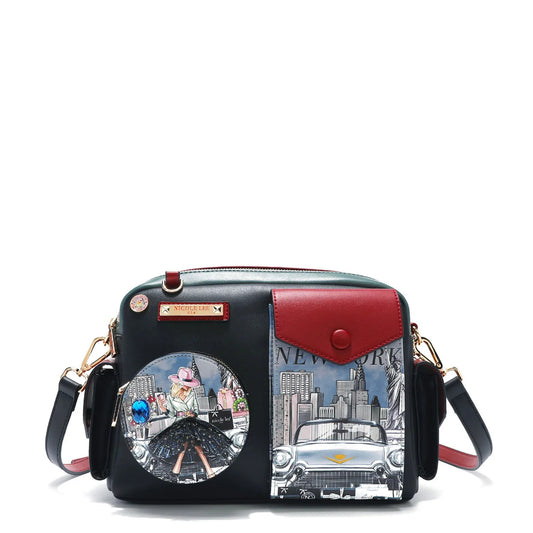 Nicole Lee Double Pouch Messenger Bag
